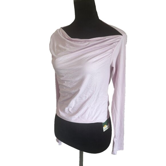 Light Pink Off-Shoulder Long Sleeve Top By Halara XS - Picture 8 of 12